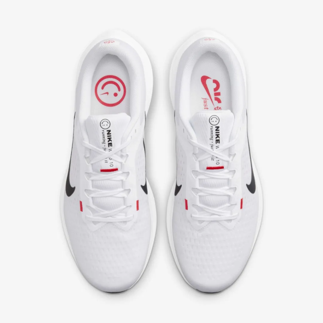 NIKE WINFLO 10 WHITE LIGHT CRIMSON BLACK