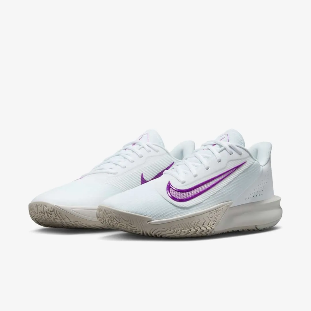 NIKE PRECISION 7 WHITE LIGHT OREWOOD BROWN VIVID PURPLE