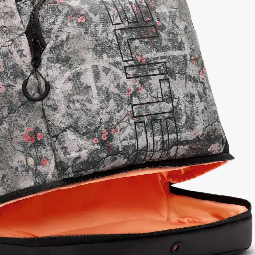 NIKE VARSITY ELITE PRINTED BASKETBALL BACKPACK CREAM II BLACK